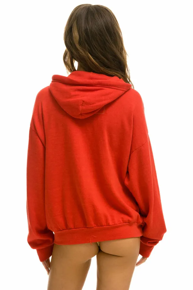 Women BOLT STITCH RELAXED PULLOVER HOODIE WITH POCKET ZIPPERS 8211 RED WHITE Aviator Nation BoltCollection Women BOLT STITCH RELAXED PULLOVER HOODIE WITH POCKET ZIPPERS 8211 RED WHITE Aviator Nation BoltCollection