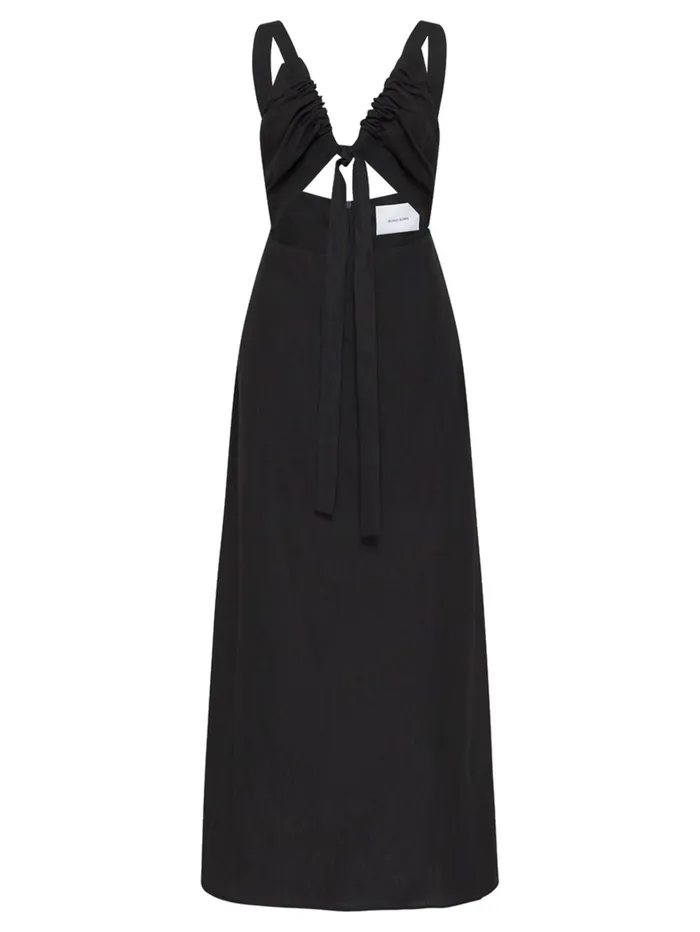 Women Bondi Born 8211 Tobago Organic Linen Dress In Black The UNDONE Dresses