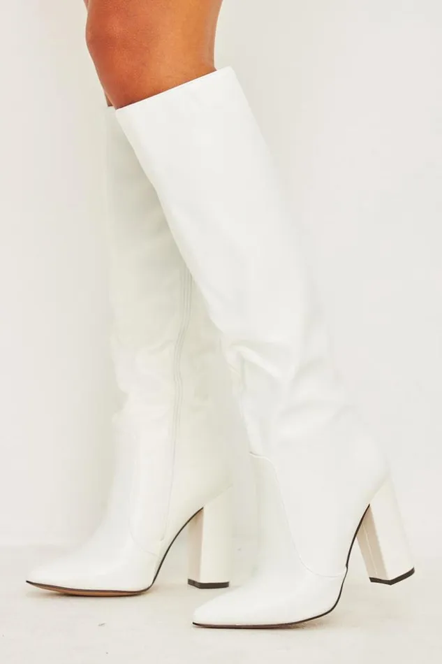 Women Bottes Pointues Blanches Talon Bloc White Brentiny Paris Ankle Boots 8211 Boots