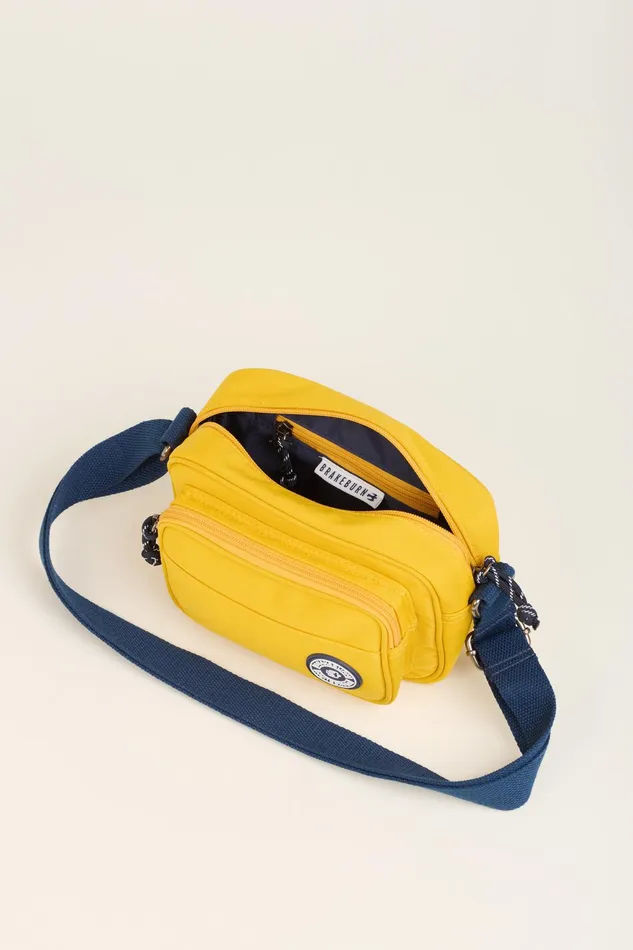 Women Brakeburn Bags and Purses Yellow Yellow And Navy Medium Camera Crossbody Bag