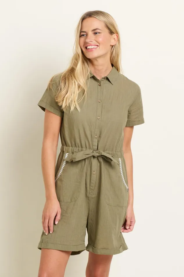 Women Brakeburn Jumpsuits And Dungarees Khaki Kodi Playsuit