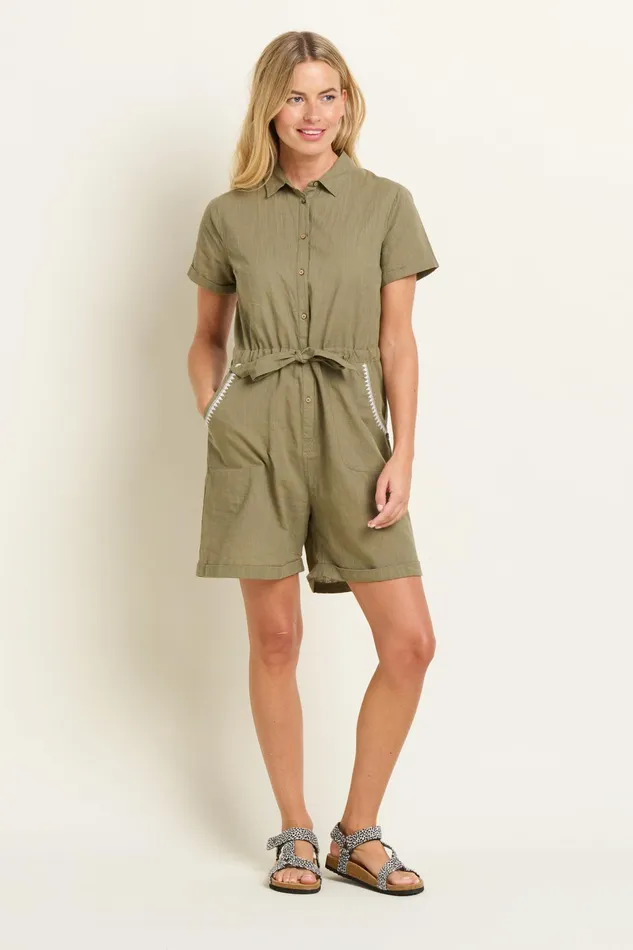 Women Brakeburn Jumpsuits And Dungarees Khaki Kodi Playsuit