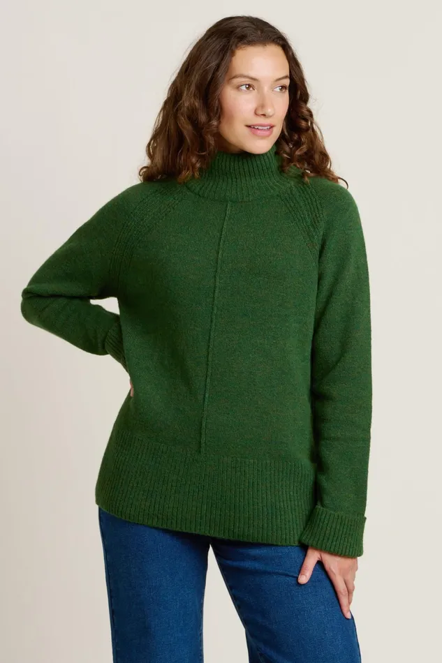 Women Brakeburn Knitwear Green Forest Knitted Roll Neck
