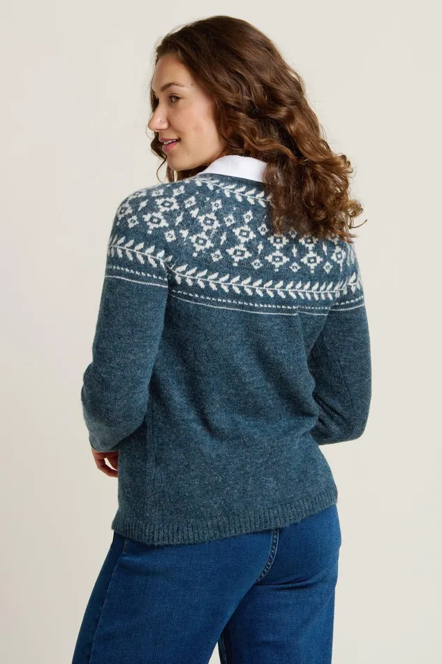Women Brakeburn Knitwear Navy Entwined Knitted Crew Neck