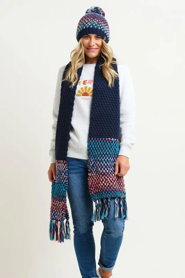 Women Brakeburn Scarves Space Dye Knitted Scarf