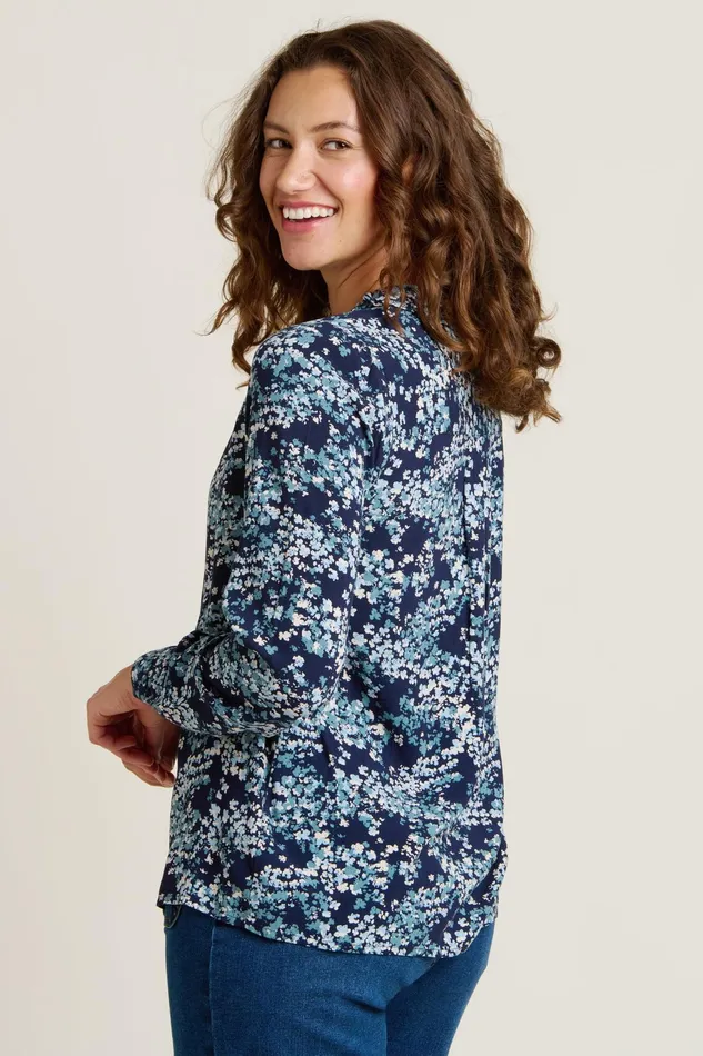 Women Brakeburn Tops TShirts And Vests Blue Jasmine Blouse