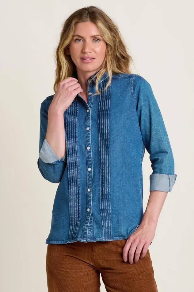 Women Brakeburn Tops TShirts And Vests Blue Seatown Denim Blouse