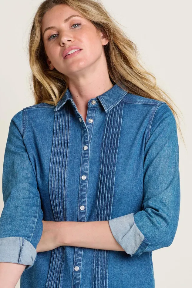 Women Brakeburn Tops TShirts And Vests Blue Seatown Denim Blouse