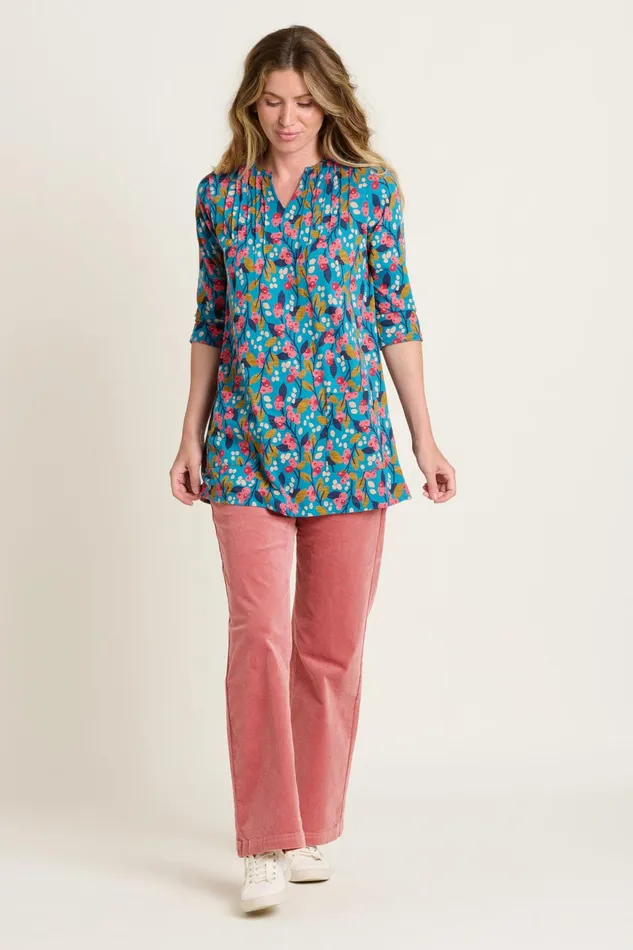 Women Brakeburn Tops TShirts And Vests Blue Trailing Berry Tunic
