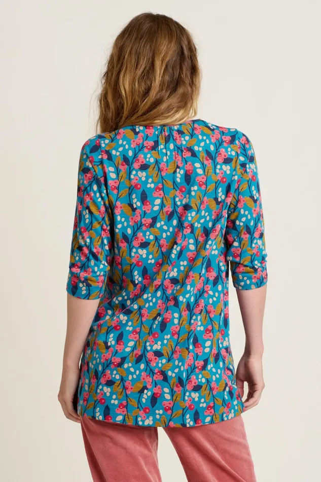 Women Brakeburn Tops TShirts And Vests Blue Trailing Berry Tunic