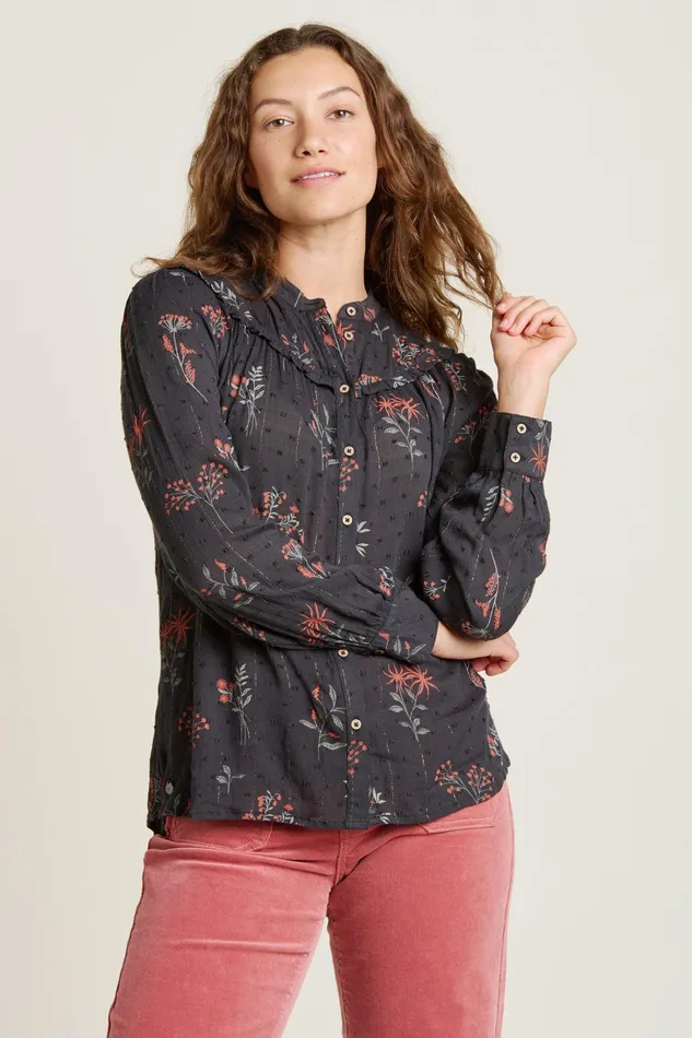 Women Brakeburn Tops TShirts And Vests Charcoal Bella Blouse