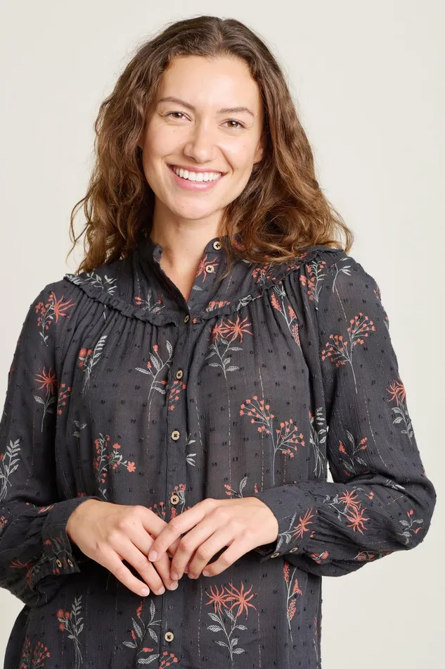 Women Brakeburn Tops TShirts And Vests Charcoal Bella Blouse