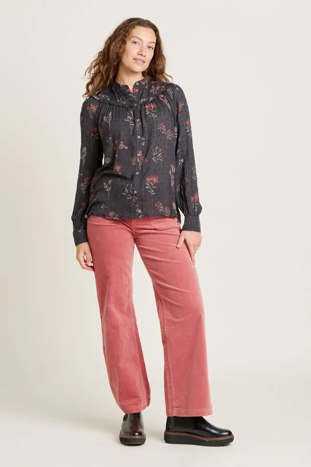 Women Brakeburn Tops TShirts And Vests Charcoal Bella Blouse