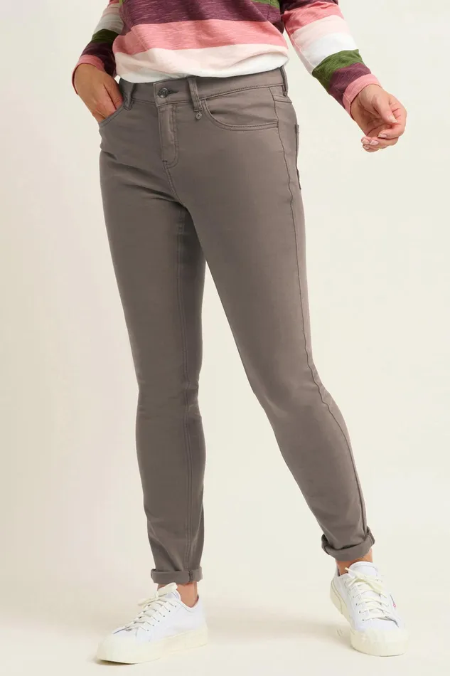 Women Brakeburn Trousers Skirts and Shorts Khaki Skinny Stretch Trouser