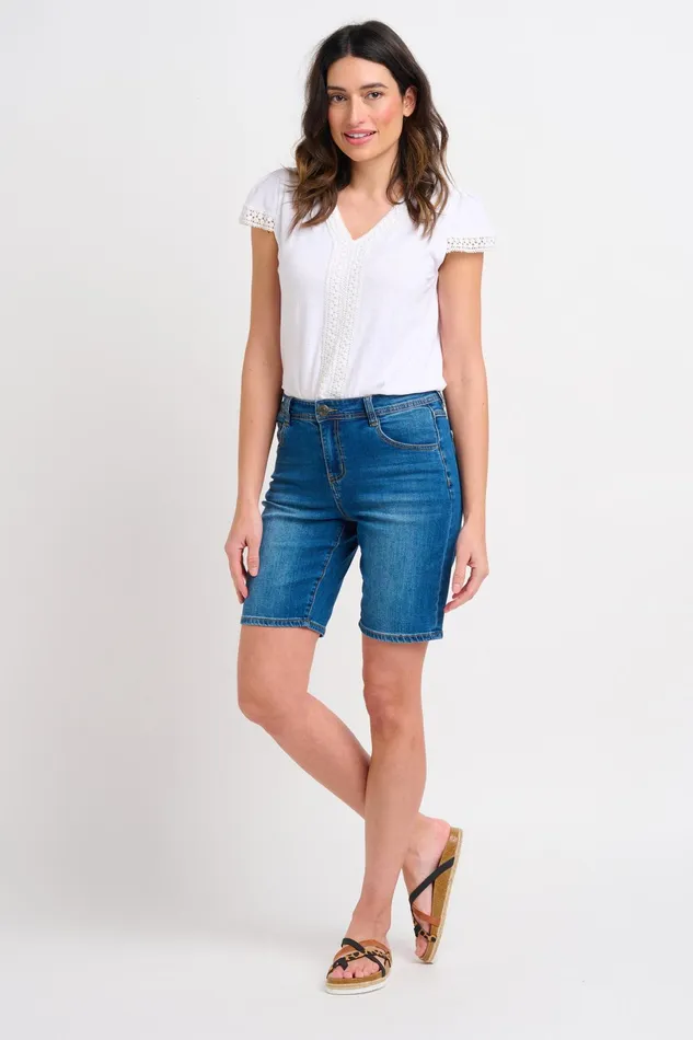 Women Brakeburn Trousers Skirts and Shorts Patra Dark Wash Shorts