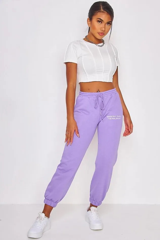 Women Brentiny Jogger In Purple Purple Brentiny Paris Jogging Bottoms
