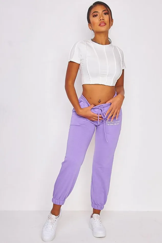 Women Brentiny Jogger In Purple Purple Brentiny Paris Jogging Bottoms