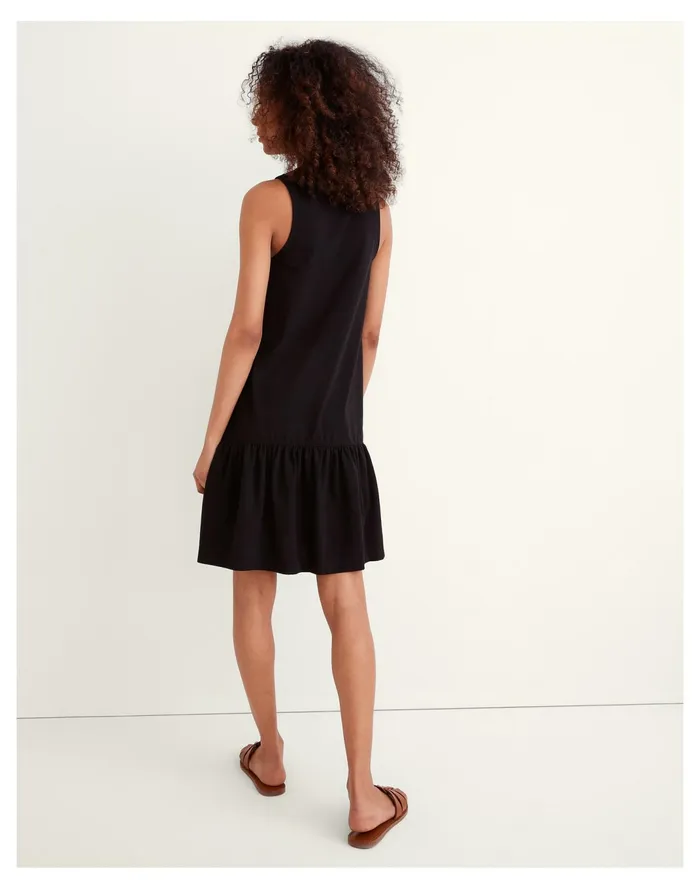 Women Brightside Ruffle Tank Mini Dress True Black Madewell Dresses Women Brightside Ruffle Tank Mini Dress True Black Madewell Dresses