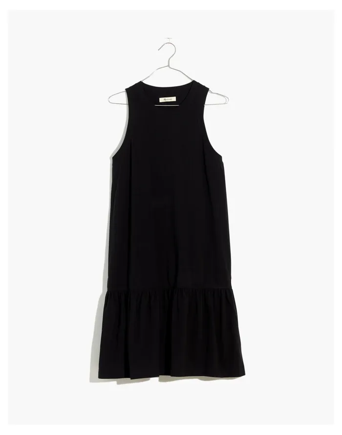Women Brightside Ruffle Tank Mini Dress True Black Madewell Dresses Women Brightside Ruffle Tank Mini Dress True Black Madewell Dresses