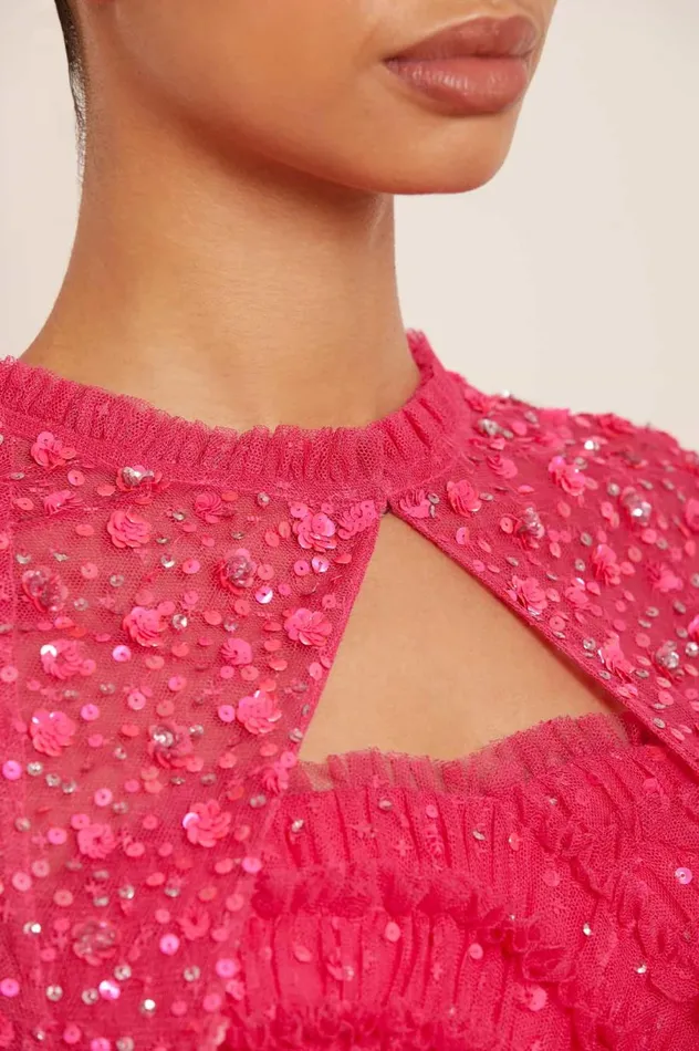 Women Capes Needle and Thread Violet Shimmer Open Cape Pink Women Capes Needle and Thread Violet Shimmer Open Cape Pink