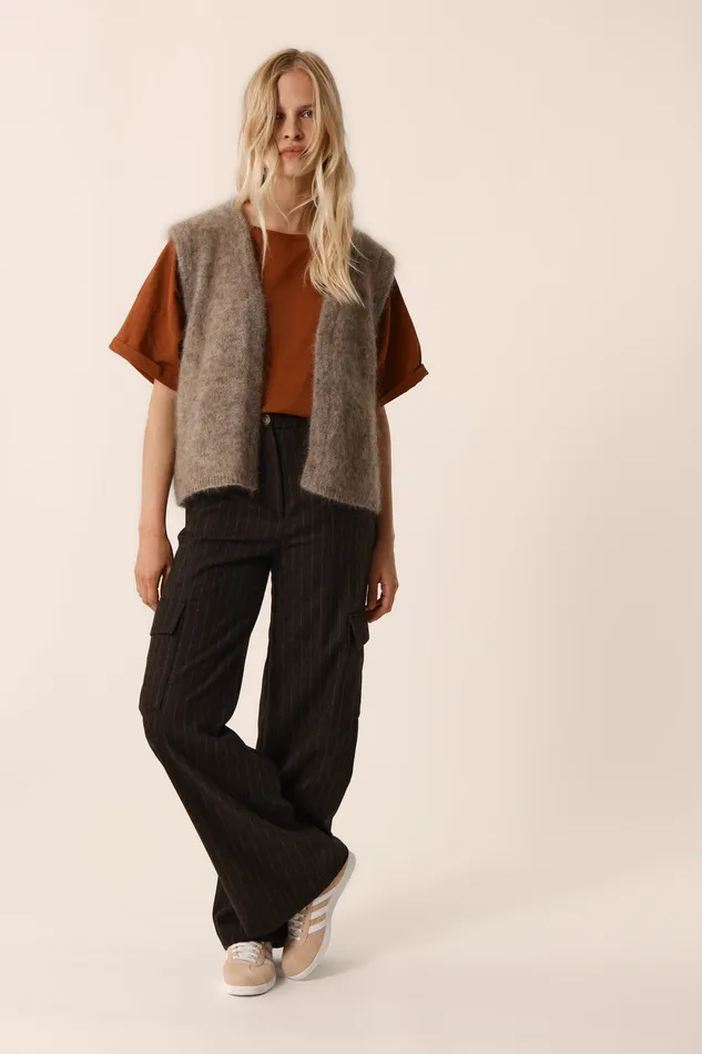 Women Cardigan Bunny Marmotte Gilet Mohair Beige Des Petits Hauts Jumpers and Cardigans