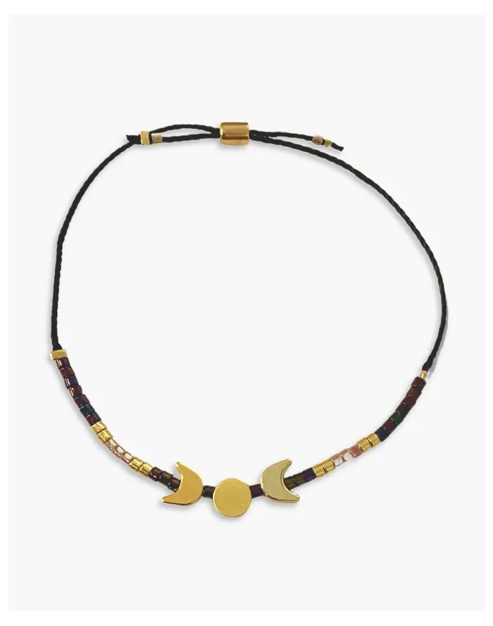 Women Cast Of Stones Triple Moon Bracelet Dark Purple Madewell Bracelets Women Cast Of Stones Triple Moon Bracelet Dark Purple Madewell Bracelets