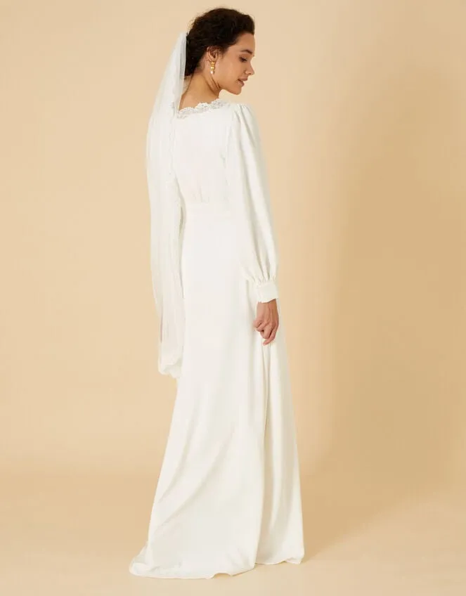 Women Cecilia Long Sleeve Bridal Lace Dress Ivory Monsoon Dresses