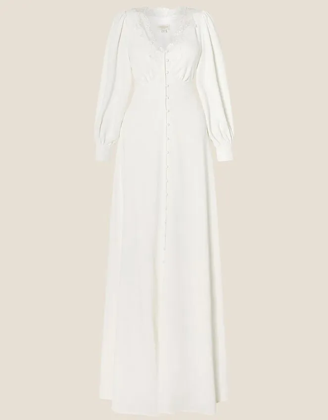 Women Cecilia Long Sleeve Bridal Lace Dress Ivory Monsoon Dresses