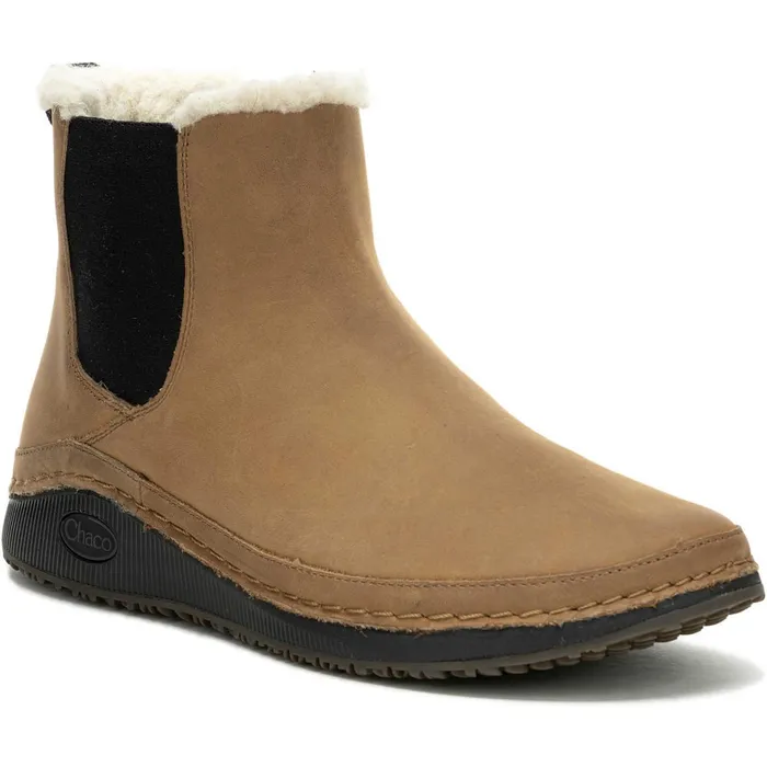 Women Chaco Boots Paonia Chelsea Fluff Boot Tan