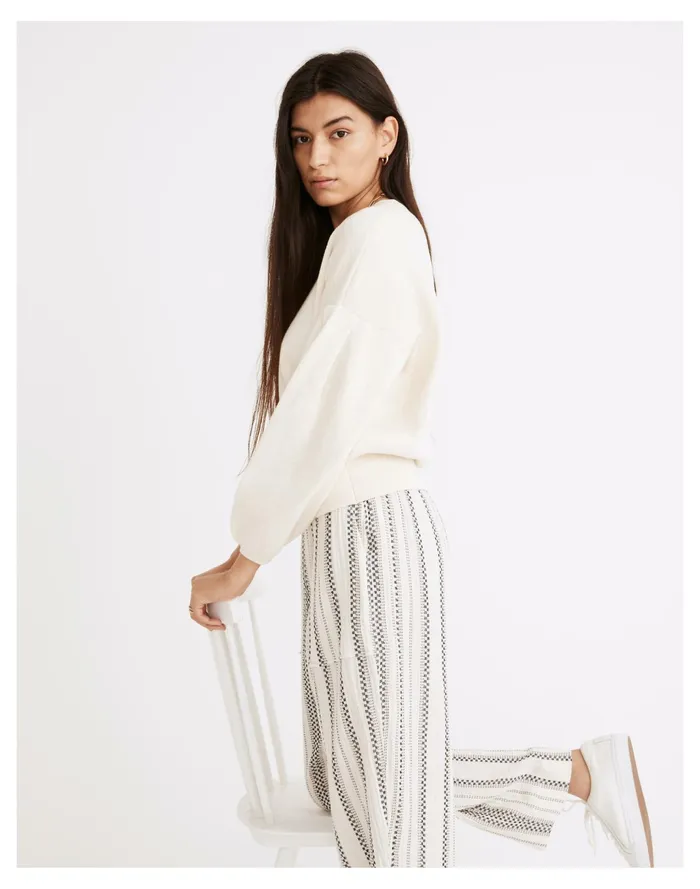Women Chalfant Balloon Sleeve Pullover Sweater Antique Cream Madewell Sweaters Women Chalfant Balloon Sleeve Pullover Sweater Antique Cream Madewell Sweaters
