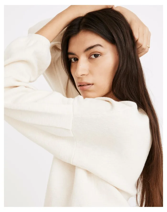 Women Chalfant Balloon Sleeve Pullover Sweater Antique Cream Madewell Sweaters Women Chalfant Balloon Sleeve Pullover Sweater Antique Cream Madewell Sweaters