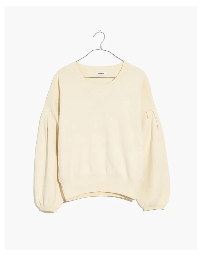 Women Chalfant Balloon Sleeve Pullover Sweater Antique Cream Madewell Sweaters Women Chalfant Balloon Sleeve Pullover Sweater Antique Cream Madewell Sweaters