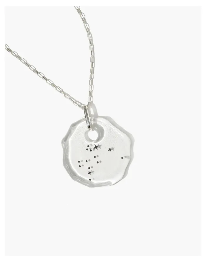 Women CLED Constellation Necklace In Black Engraving Capricorn Madewell Necklaces