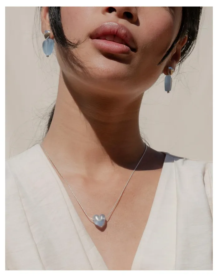 Women CLED Love Earrings Light Blue Madewell Earrings Women CLED Love Earrings Light Blue Madewell Earrings
