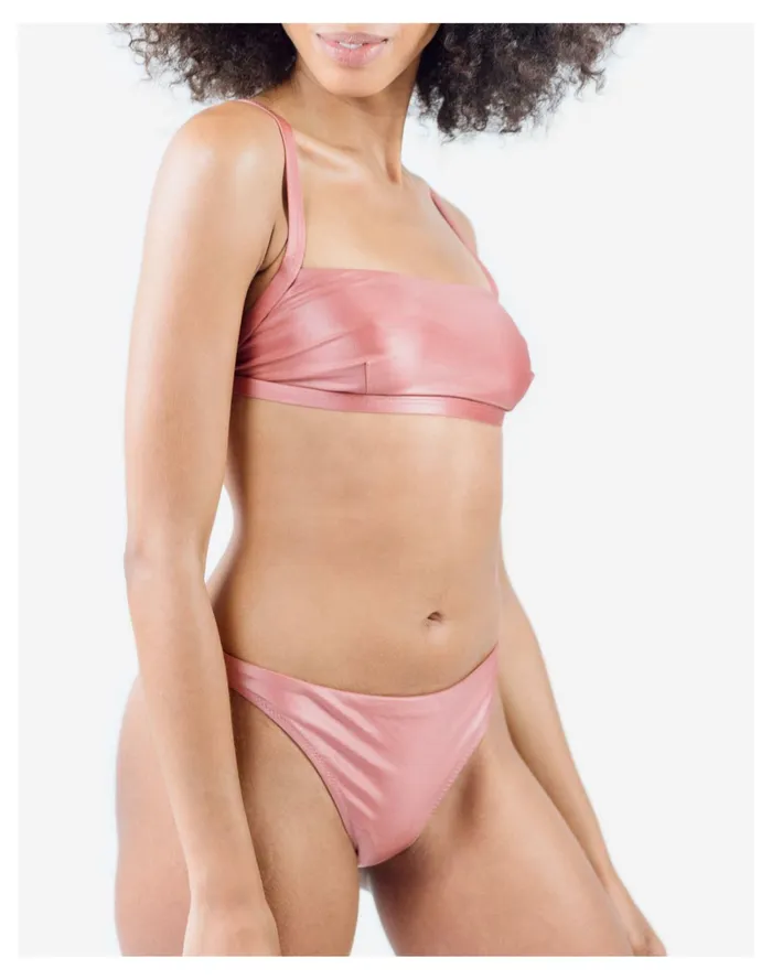 Women Clem Swimwear Mae Bikini Top Rose Gold Madewell Swim