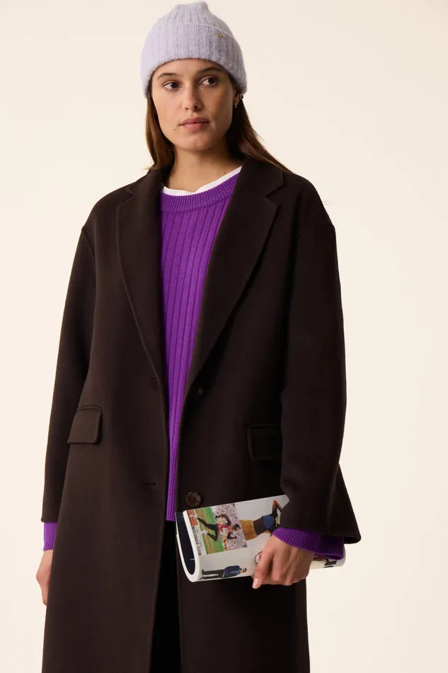 Women Coat Neron Ours Manteau Laine Marron Des Petits Hauts Coats and Jackets
