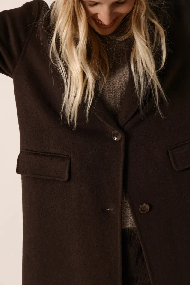 Women Coat Neron Ours Manteau Laine Marron Des Petits Hauts Coats and Jackets