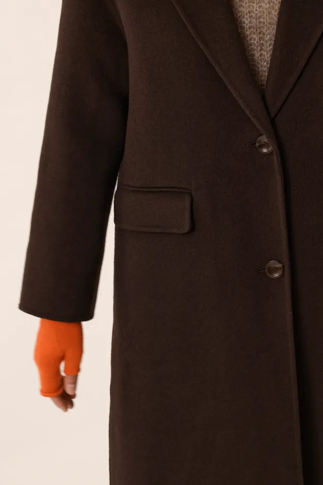 Women Coat Neron Ours Manteau Laine Marron Des Petits Hauts Coats and Jackets