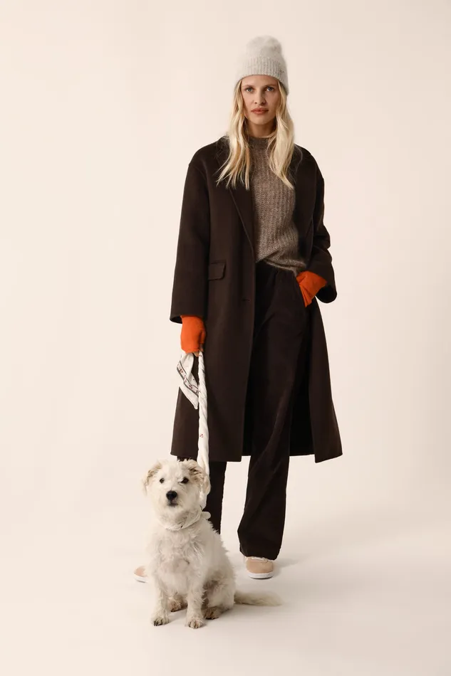 Women Coat Neron Ours Manteau Laine Marron Des Petits Hauts Coats and Jackets