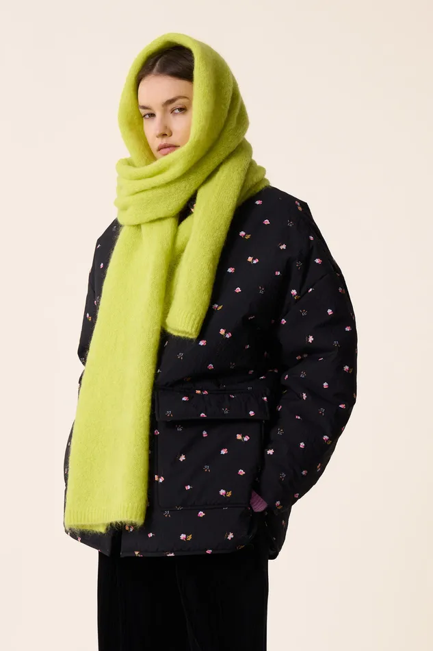 Women Coat Yakitori Bloom Parka Polyester Noir Des Petits Hauts Coats and Jackets