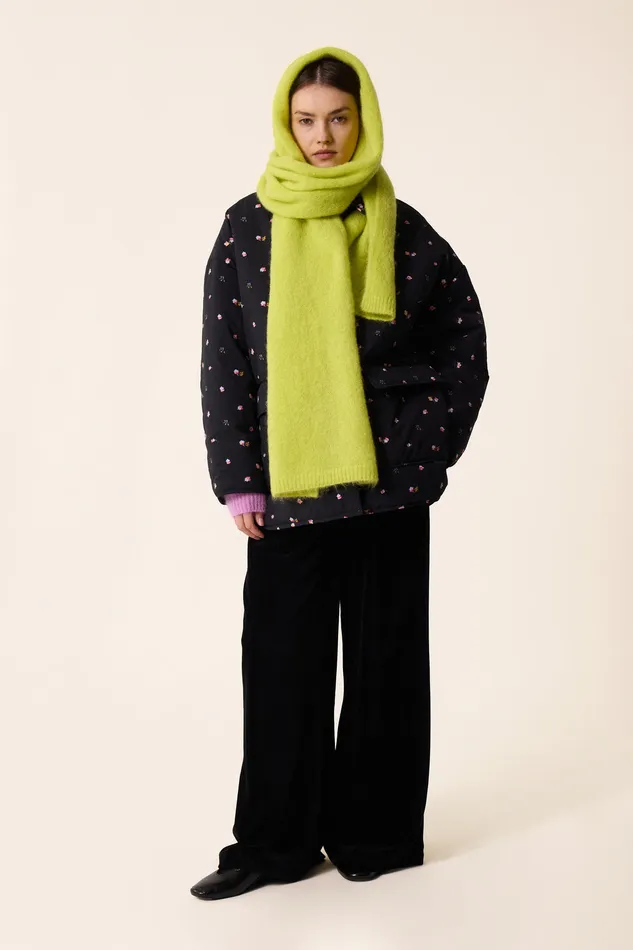 Women Coat Yakitori Bloom Parka Polyester Noir Des Petits Hauts Coats and Jackets