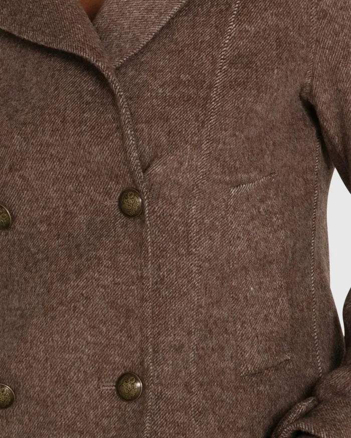 Women Coats and Jackets Belle and Bloom Better Off Military Peacoat 8211 Walnut
