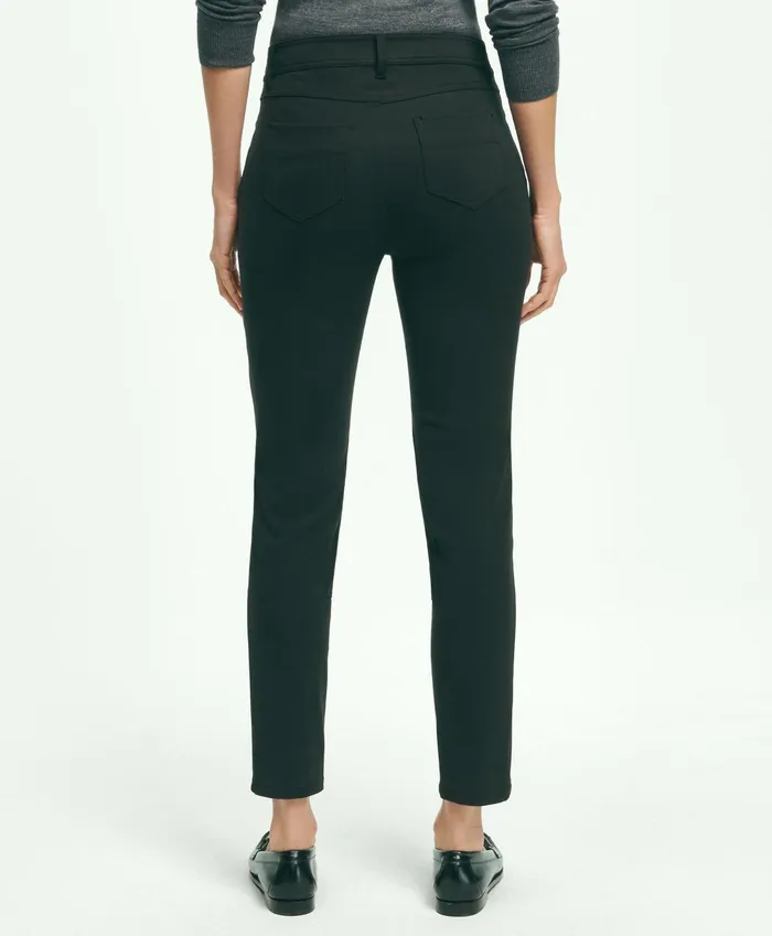 Women Cotton Blend 5Pocket Riding Pants Black Brooks Brothers Pants and Skirts