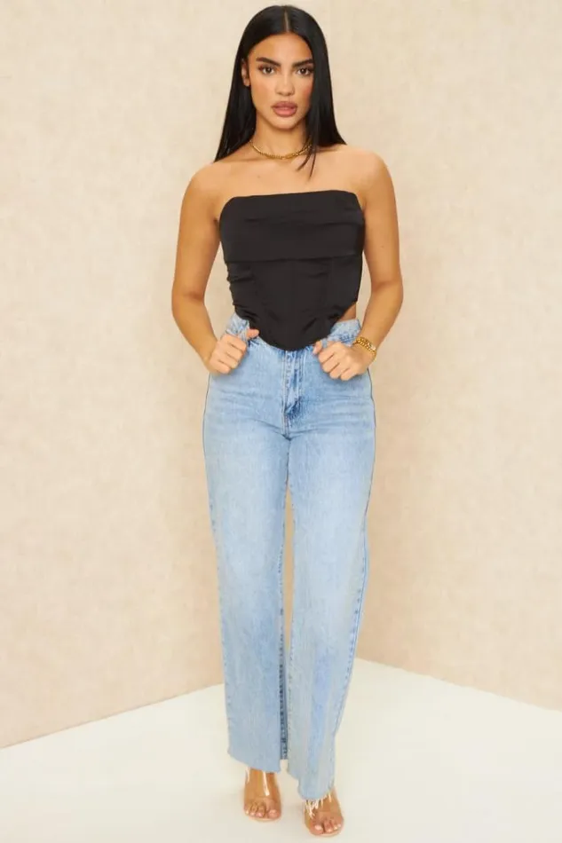 Women Crop Top Noir Armatures Brentiny Paris Crop Tops