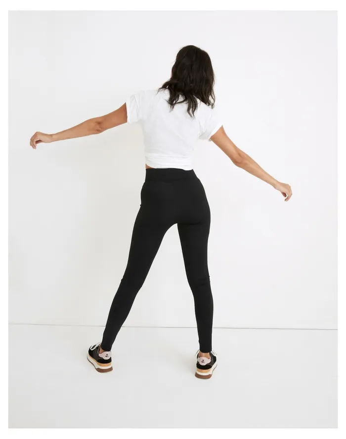 Women Curvy MWL Form High Rise 28034 Leggings True Black Madewell Activewear Women Curvy MWL Form High Rise 28034 Leggings True Black Madewell Activewear