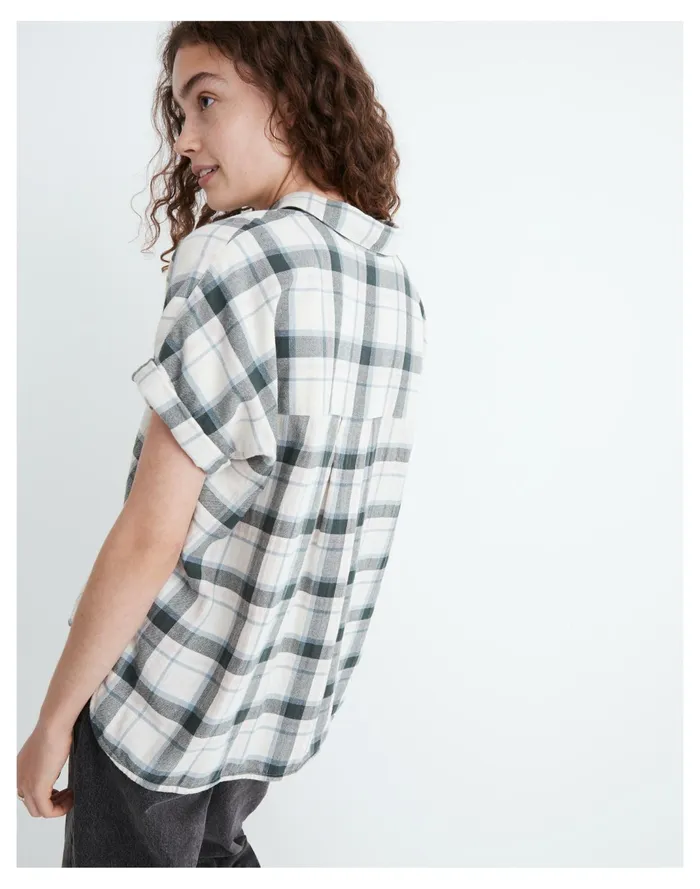 Women Daily Shirt In Rockfern Plaid Antique Cream Madewell Tops and Shirts Women Daily Shirt In Rockfern Plaid Antique Cream Madewell Tops and Shirts