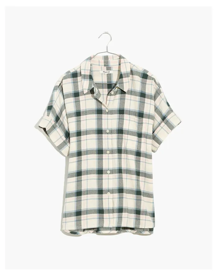 Women Daily Shirt In Rockfern Plaid Antique Cream Madewell Tops and Shirts Women Daily Shirt In Rockfern Plaid Antique Cream Madewell Tops and Shirts