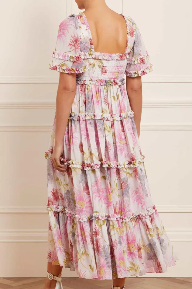 Women Day Dresses Needle and Thread Hummingbird Chiffon Smocked Ankle Gown Multi Women Day Dresses Needle and Thread Hummingbird Chiffon Smocked Ankle Gown Multi