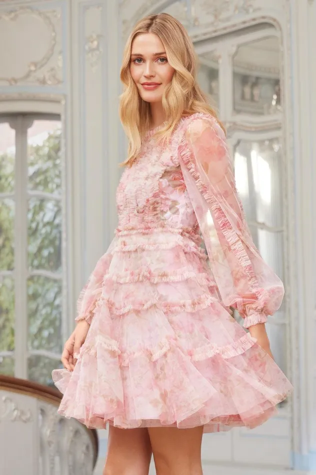 Women Day Dresses Needle and Thread Rose Bluebell Esme Micro Mini Dress Pink