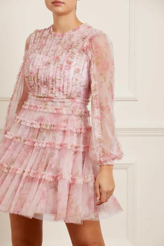 Women Day Dresses Needle and Thread Rose Bluebell Esme Micro Mini Dress Pink